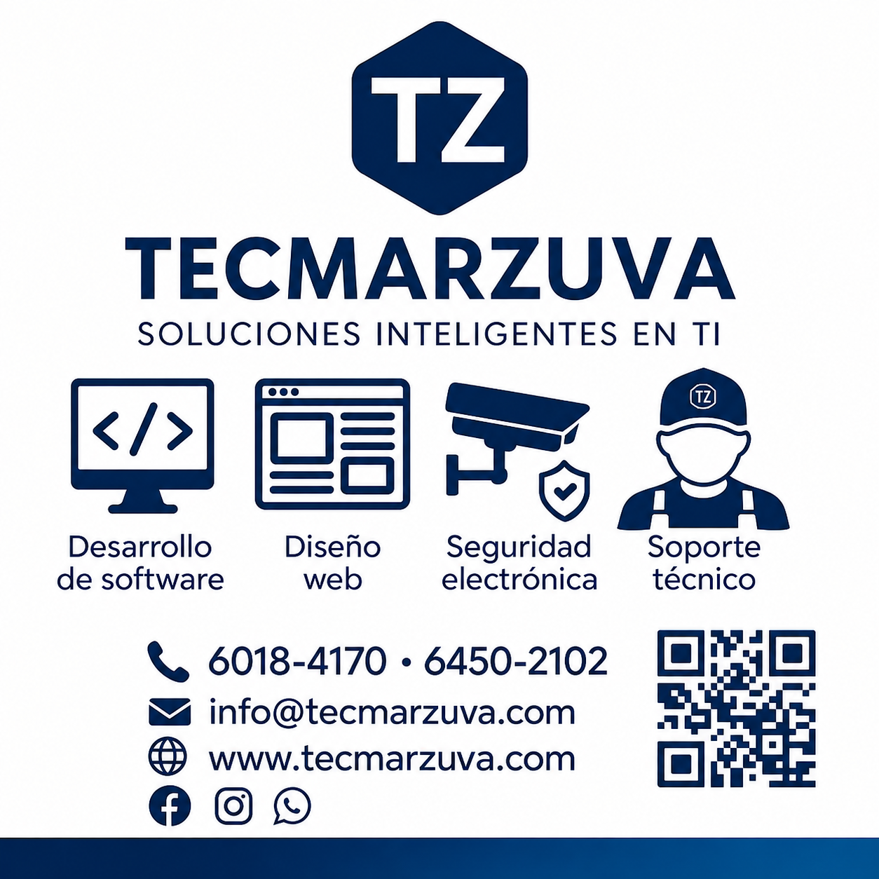 Servicios y datos de contacto de TECMARZUVA