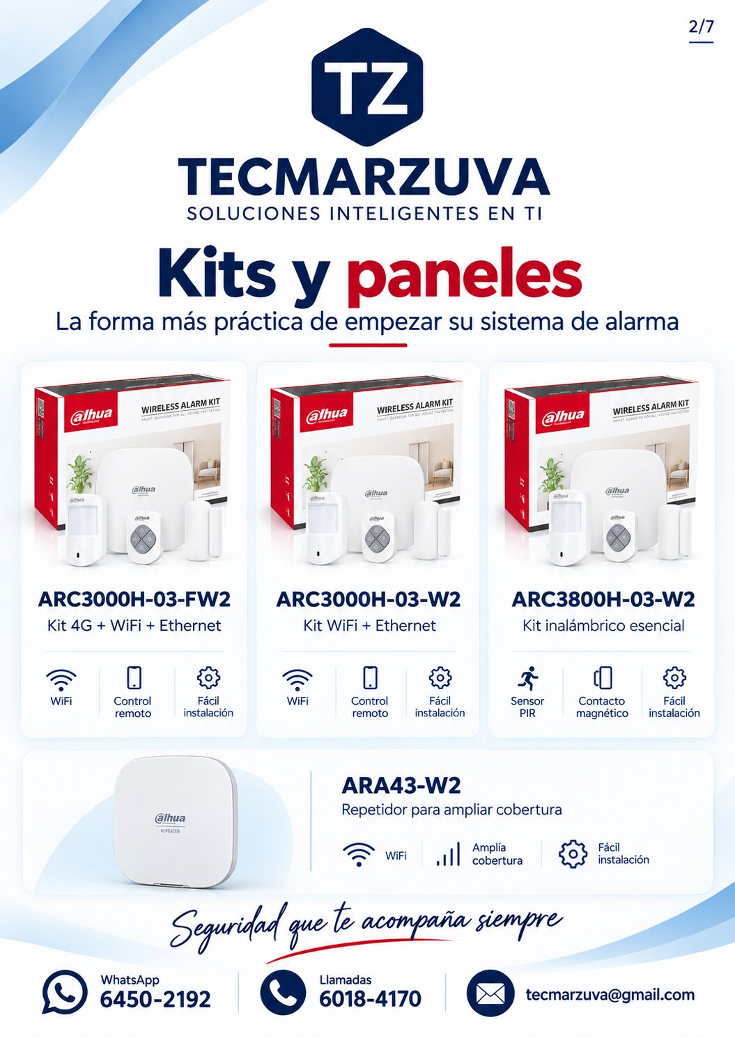 Kits y paneles de alarma Dahua