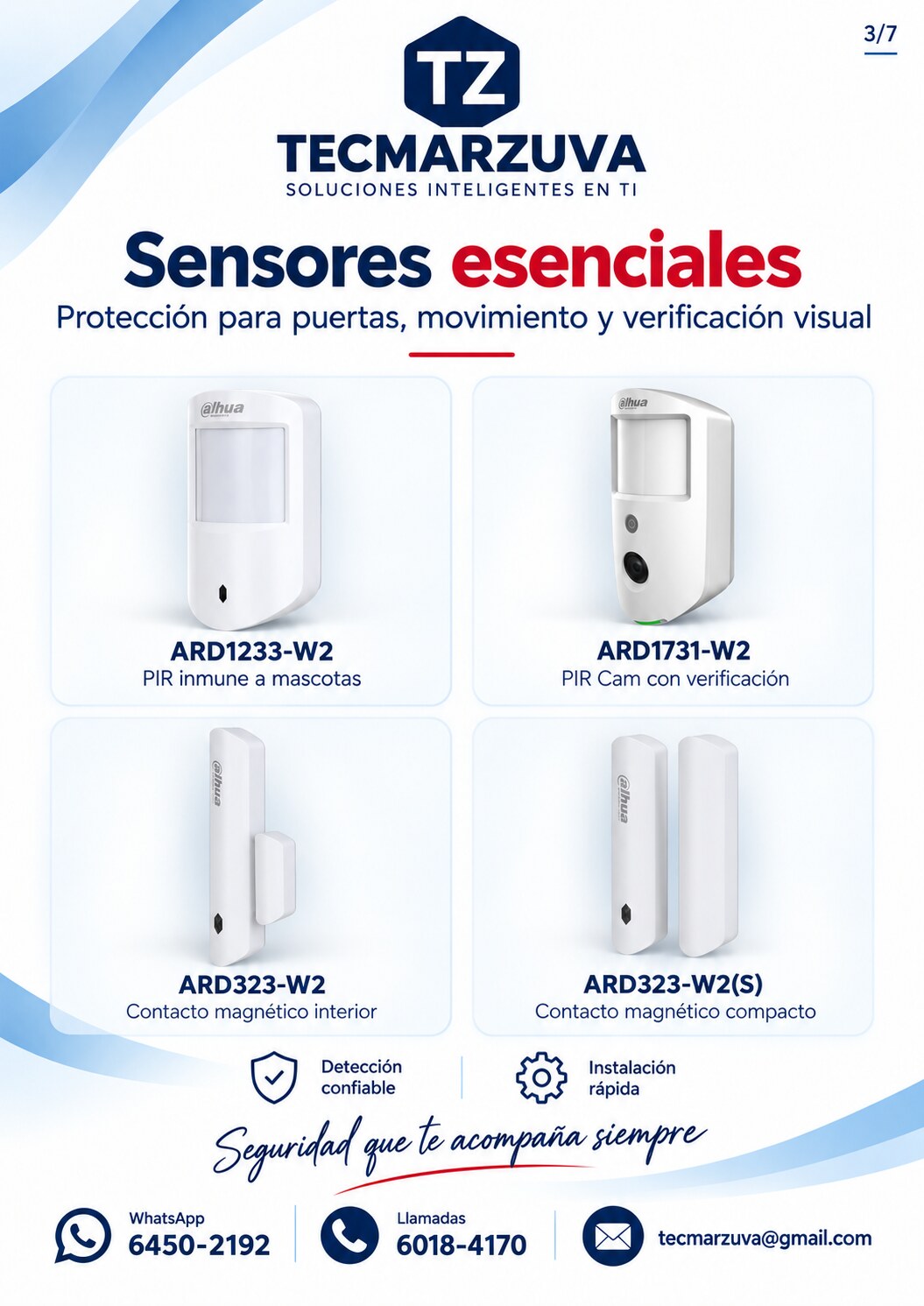 Sensores de movimiento y verificación visual