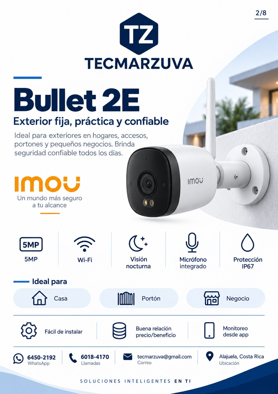 Cámara IMOU Bullet 2E